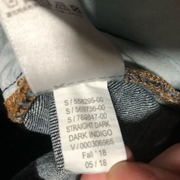 Gap Men's 36x32 Dark Indigo Straight Fit Denim Jeans - Picture 7 of 9